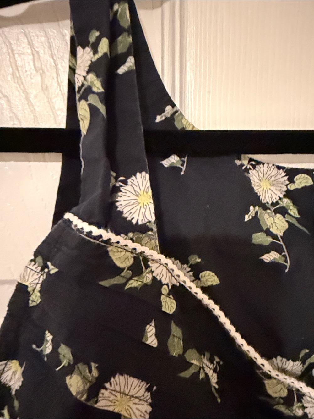 Anthropologie Navy Floral Lace-Trim Pajama Shorts and Too - Picture 6 of 14